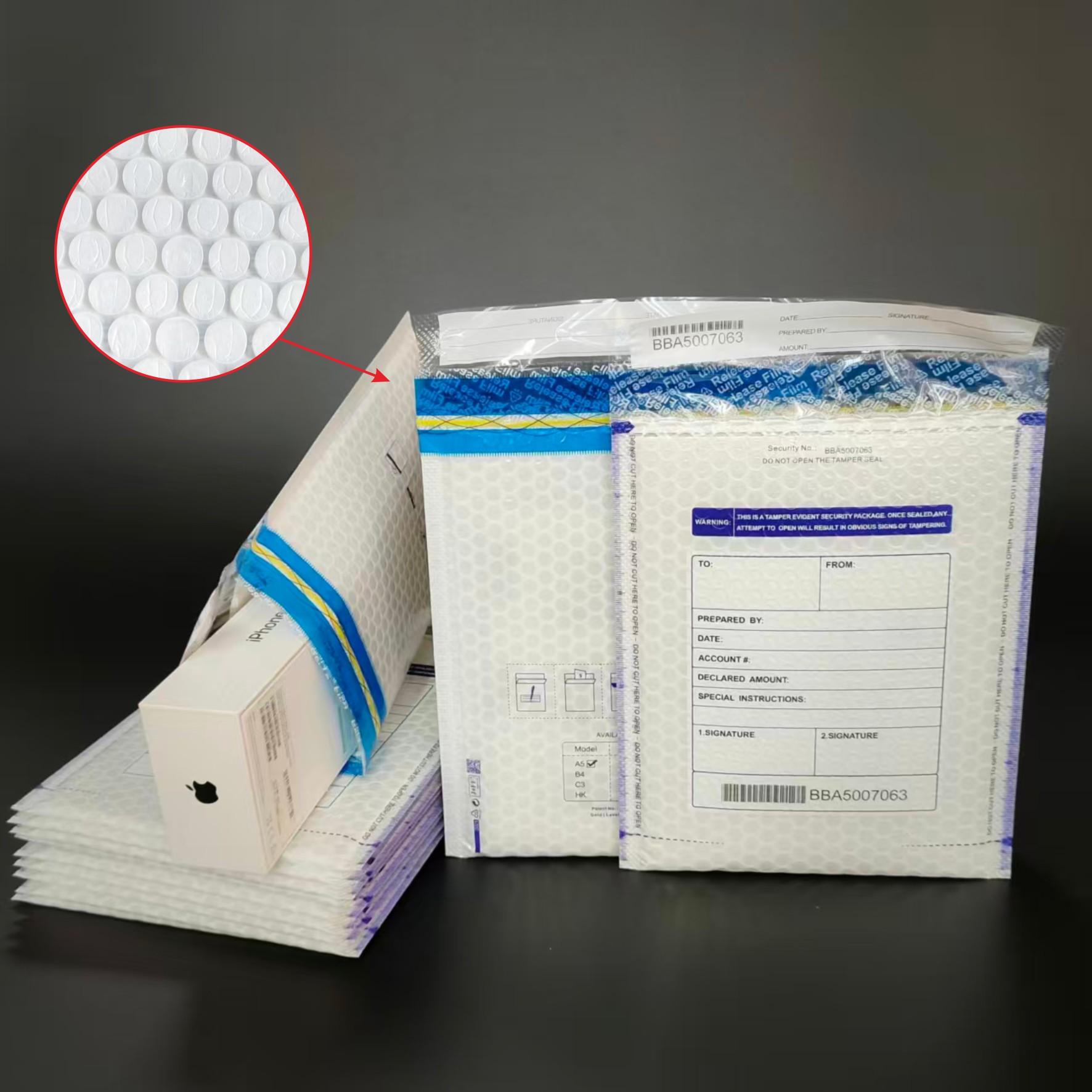 Anti - tampering Bubble Security Bags